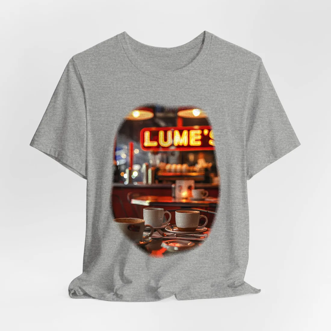 Retro Kitchen Diner: Vintage Artwork from Lukes - T-Shirt (Athletic Heather)