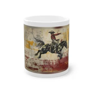 Cowboy Riding Bucking Horse Mug
