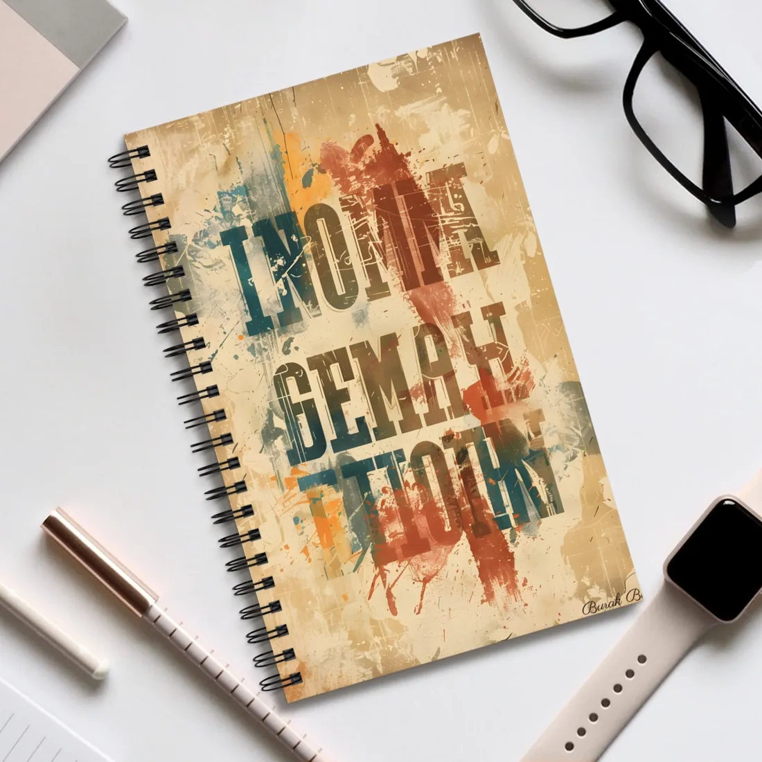 Retro Vintage Poster: Bold '20.24 Batch 1' - Spiral Notebook