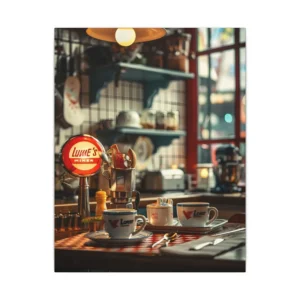 Retro Diner Coffee Table Canvas Print