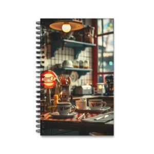 Retro Diner Coffee Table Spiral Notebook