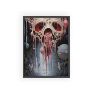Dripping Face Surreal Landscape Framed Poster