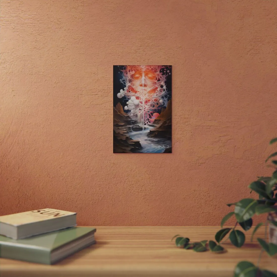 Rising Tide of Light: Abstract Organic Landscape Art - Metal Poster