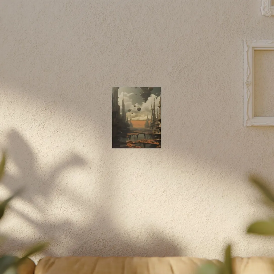 Rising Utopia: A Dystopian Cityscape Thrives in Perfect Harmony - Canvas