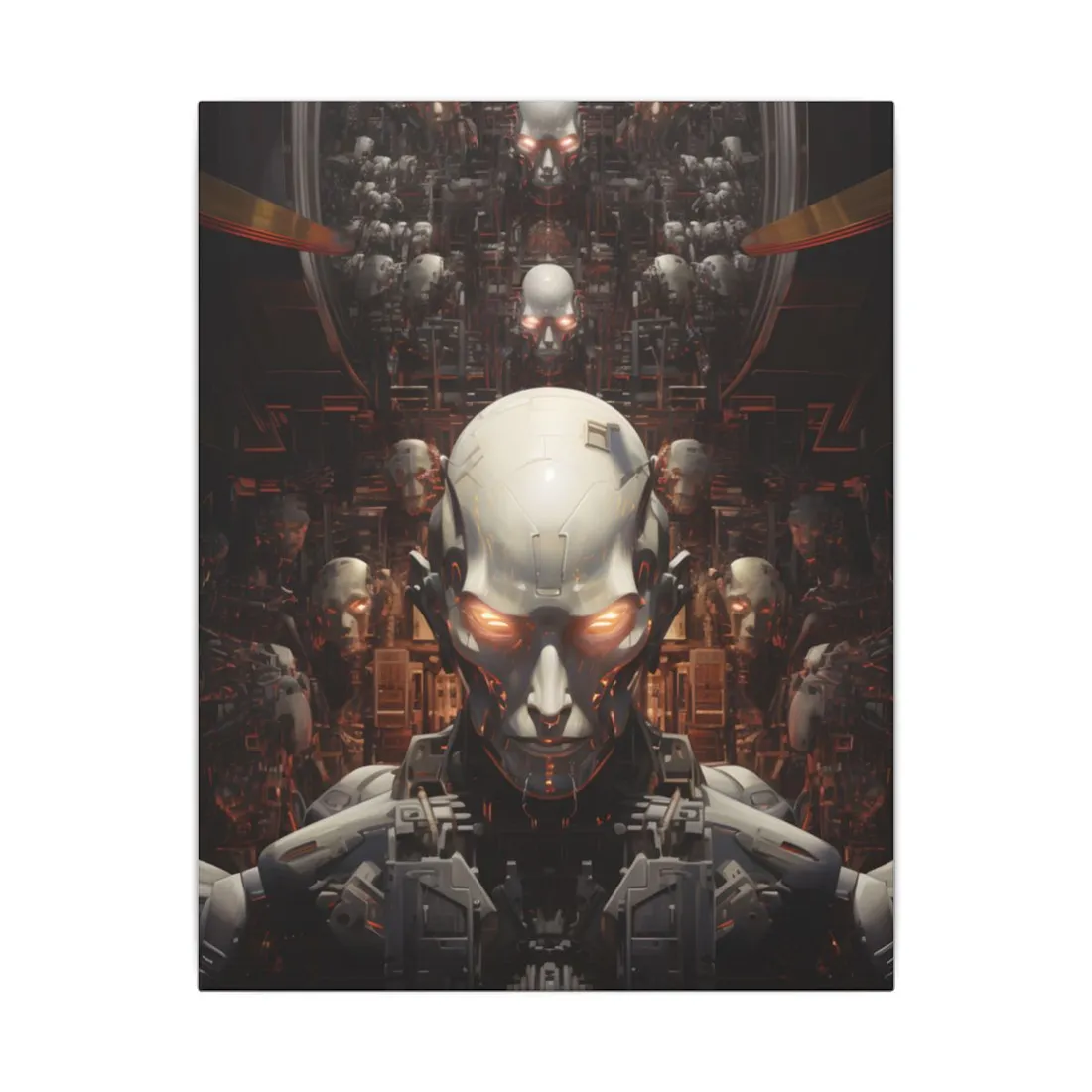 Robot Orchestra: A Symphony of Steel and Strings - Canvas