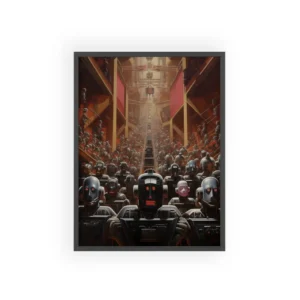 Robots in a Grand Corridor Framed Poster