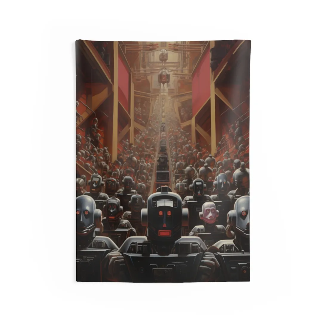 Robot Orchestra: Harmony in Motion - Wall Tapestry