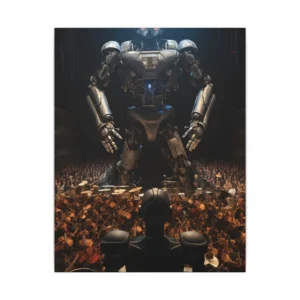 Robot Orchestra Conductor Stage Canvas Print