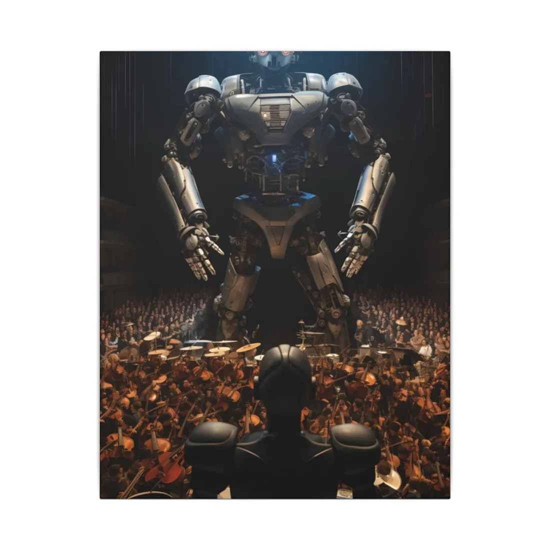 Robot Orchestra in Aditorium: Digital Artwork from Symposium - Canvas