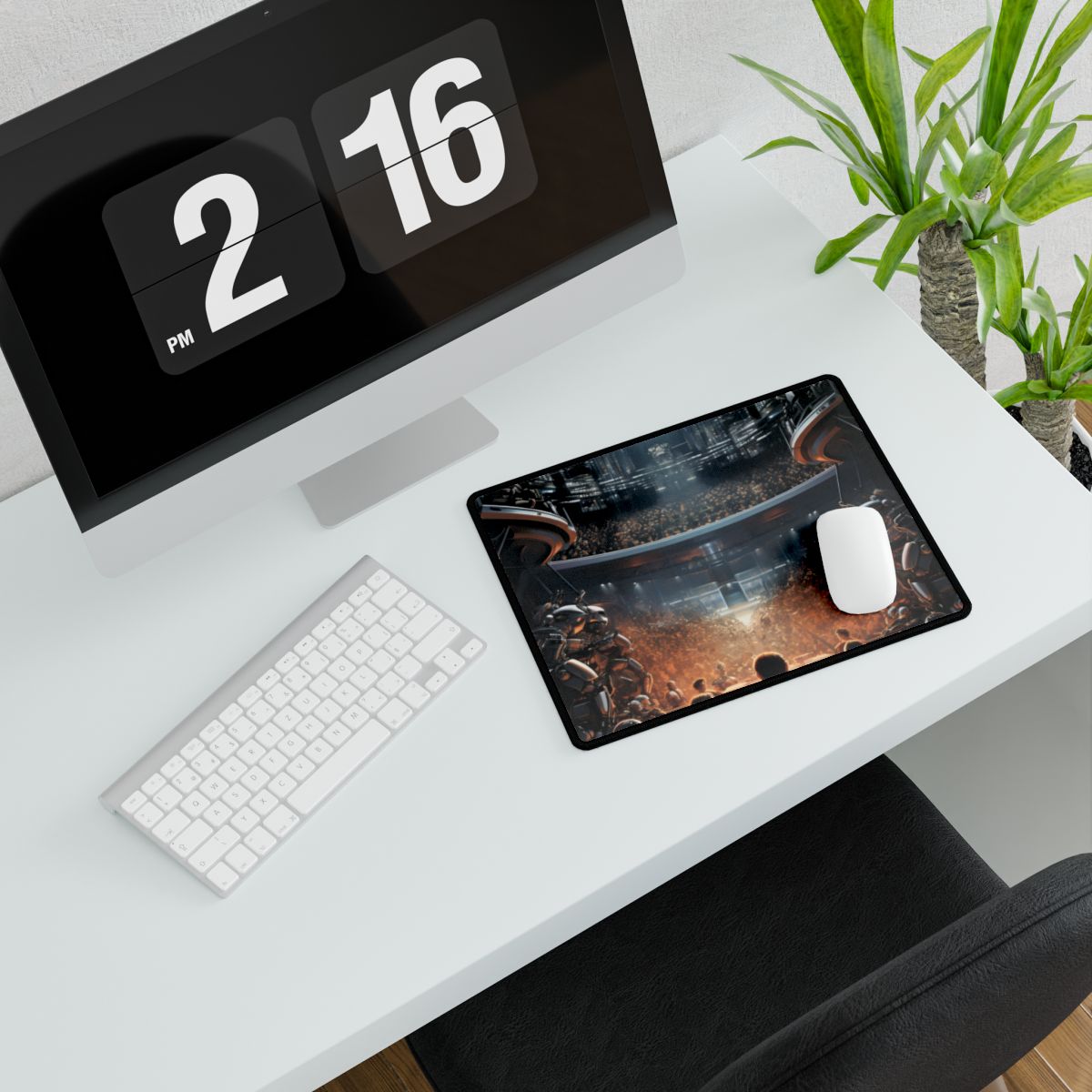 Robot Orchestra in Harmony: Modern Music Makers - Desk Mat