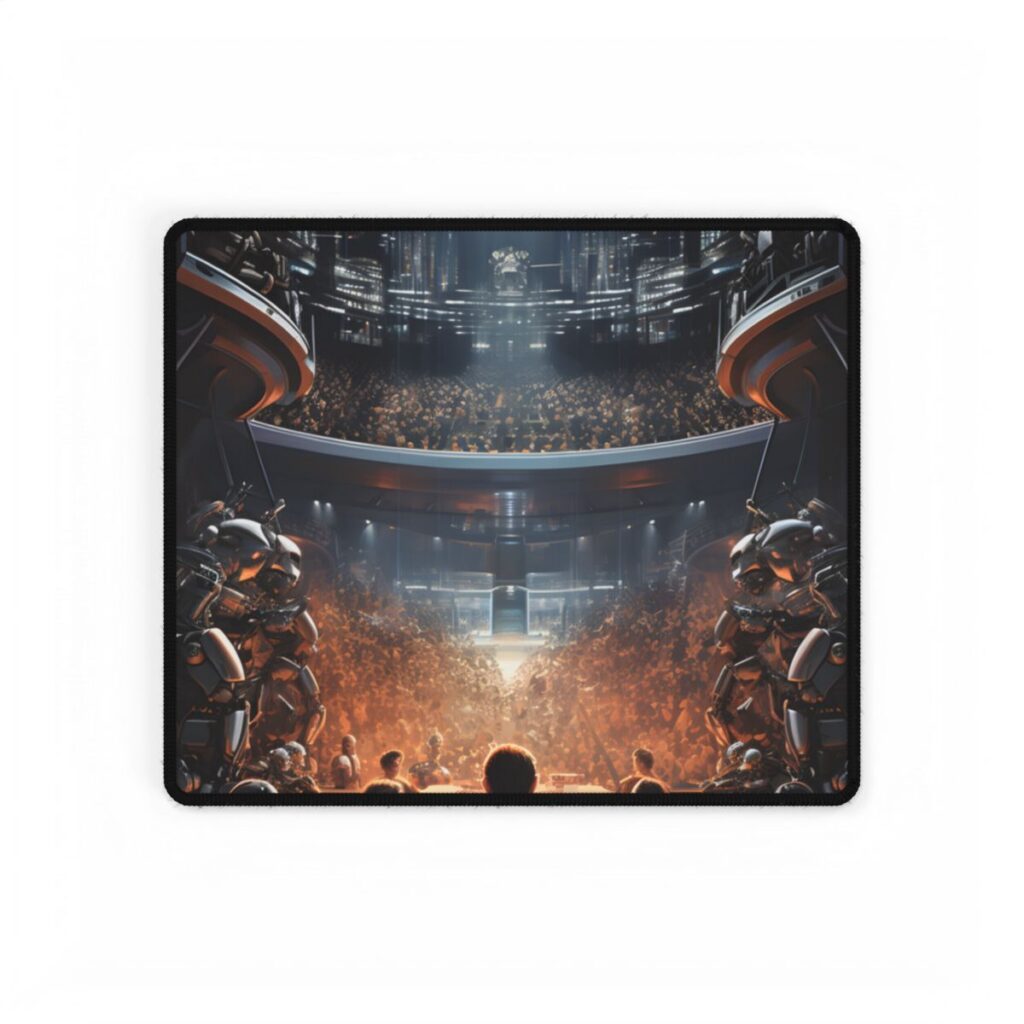 Robot Orchestra in Harmony: Modern Music Makers - Desk Mat