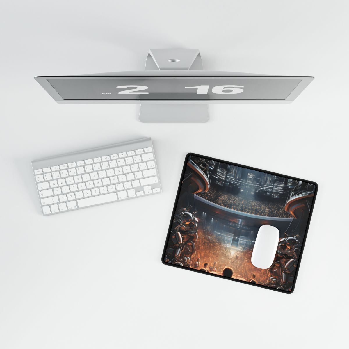 Robot Orchestra in Harmony: Modern Music Makers - Desk Mat