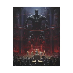 Giant Robot over Seated Crowd Canvas Print