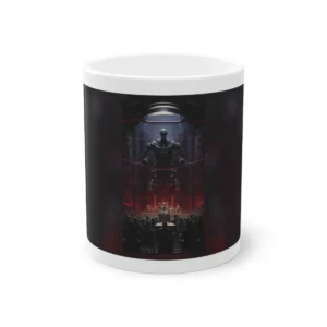 Giant Robot over Seated Crowd Mug