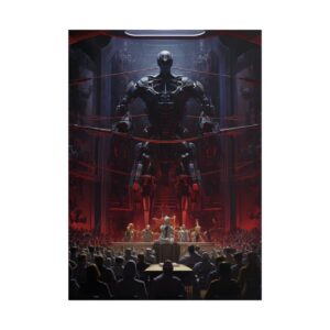 Giant Robot over Seated Crowd Poster