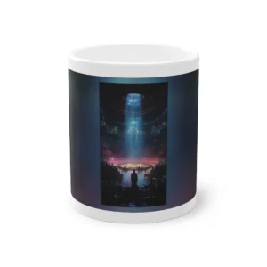 Silhouette Facing Glowing Arena Mug