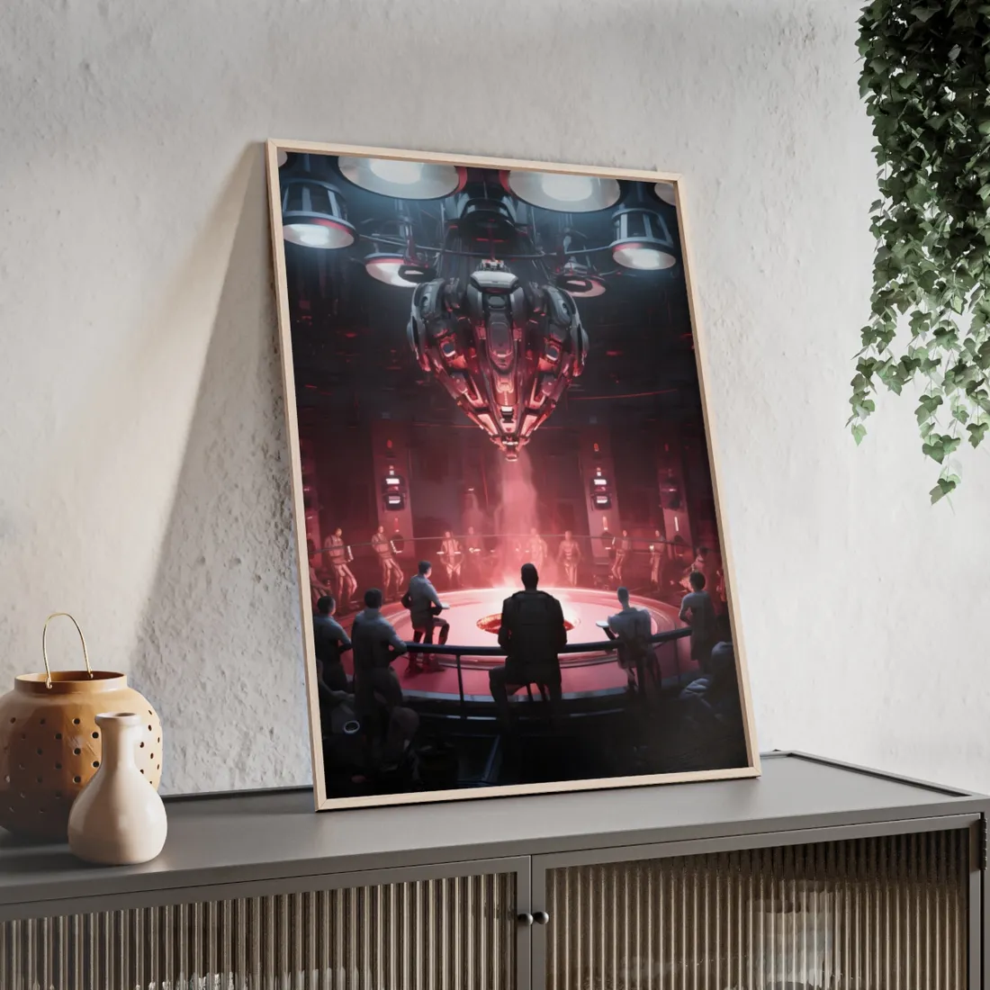 Robot Orchestra: Musical Harmony in Artistic Rhythm - Framed Poster