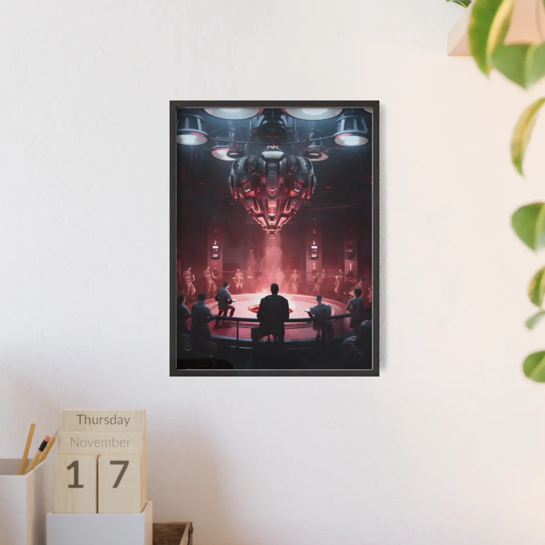 Robot Orchestra: Musical Harmony in Artistic Rhythm - Framed Poster