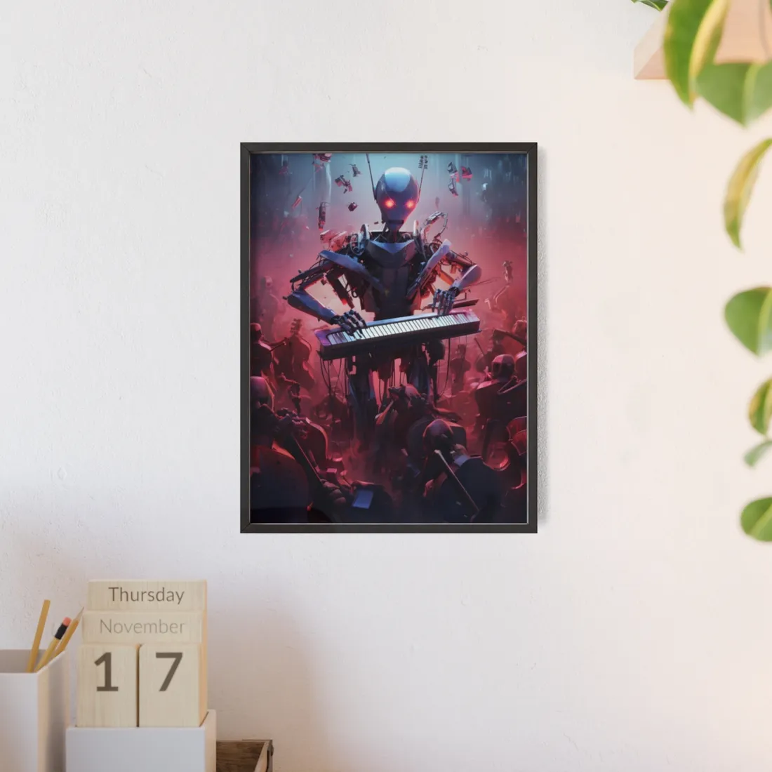 Robot Orchestra: Musical Robots in Action - Framed Poster
