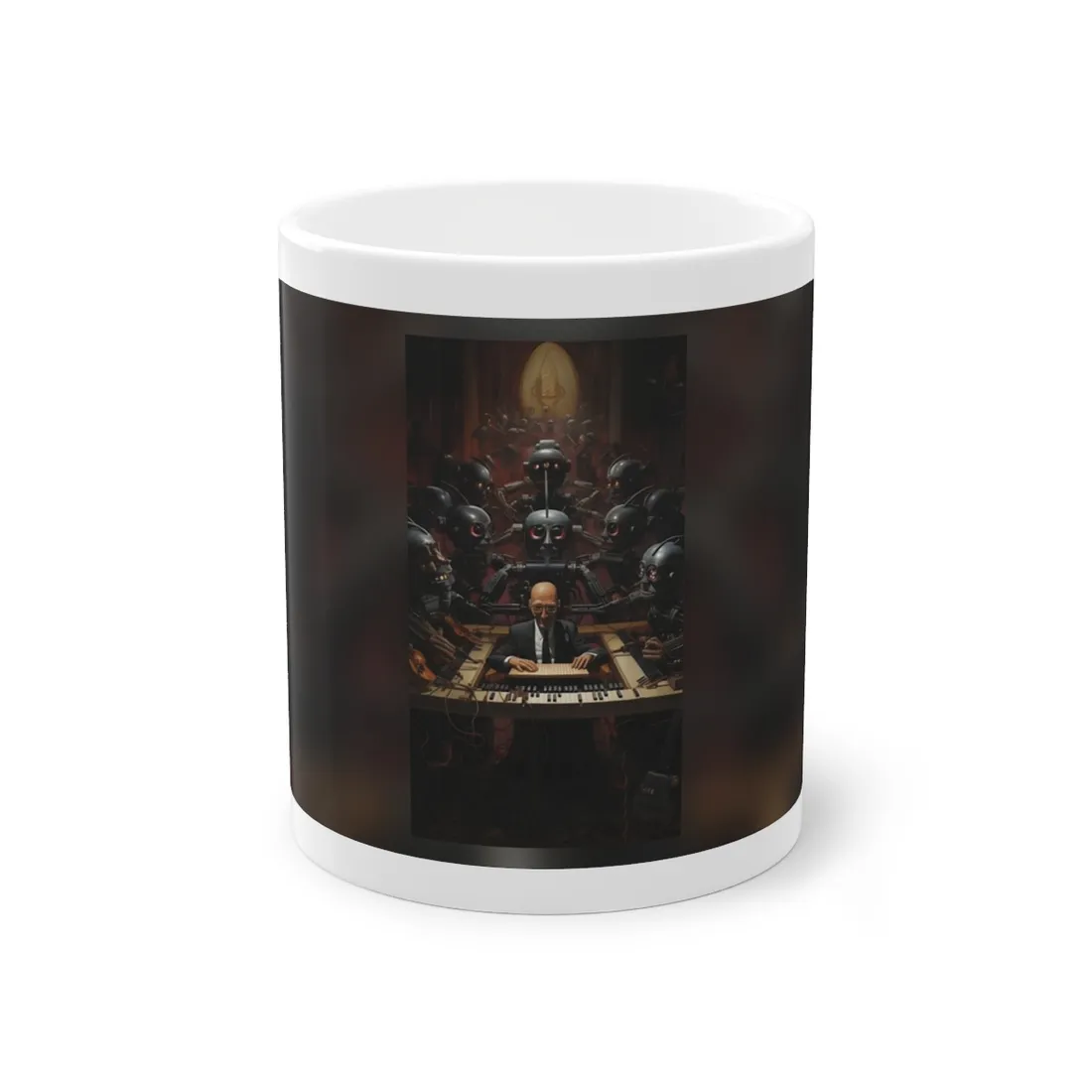 Robot Symphony: 6 Sentient Robots in Harmony - Mug