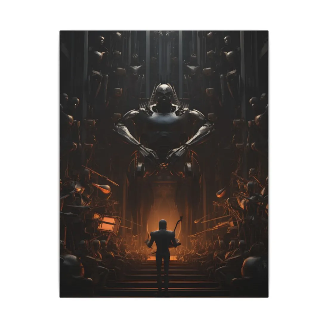 Robot Symphony: 6 Sentient Robots in Perfect Harmony - Canvas