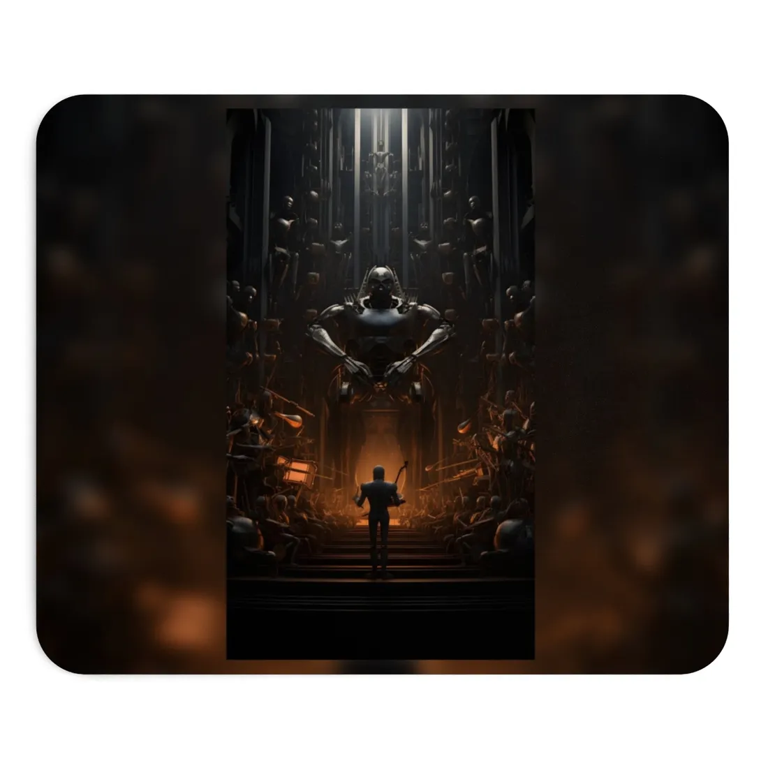 Robot Symphony: 6 Sentient Robots in Perfect Harmony - Mouse Pad