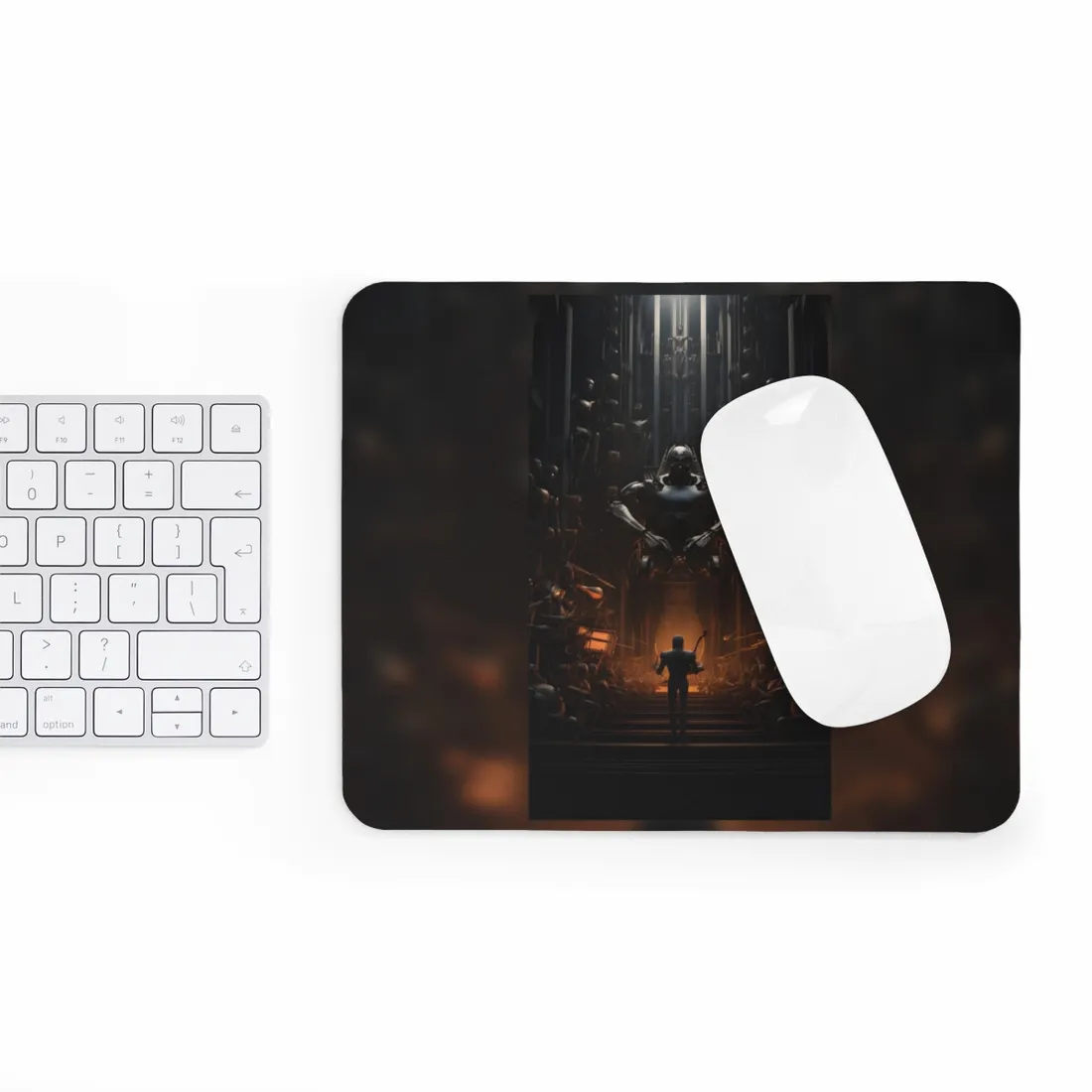 Robot Symphony: 6 Sentient Robots in Perfect Harmony - Mouse Pad