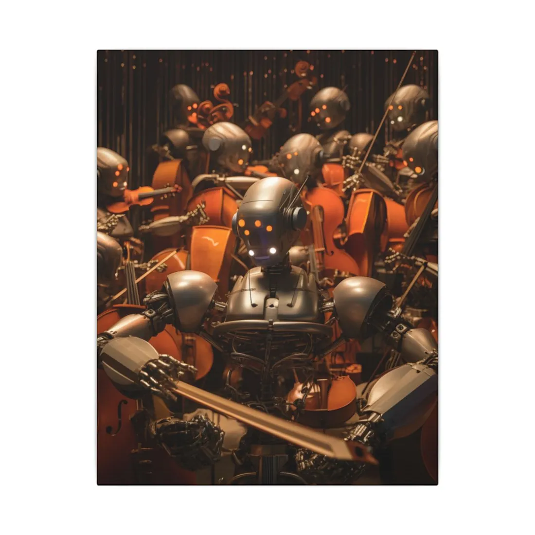 Robot Symphony: A Celestial Concert of Sentient Robots - Canvas