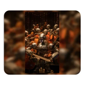 Robot Orchestra Playing Violins Mouse Pad