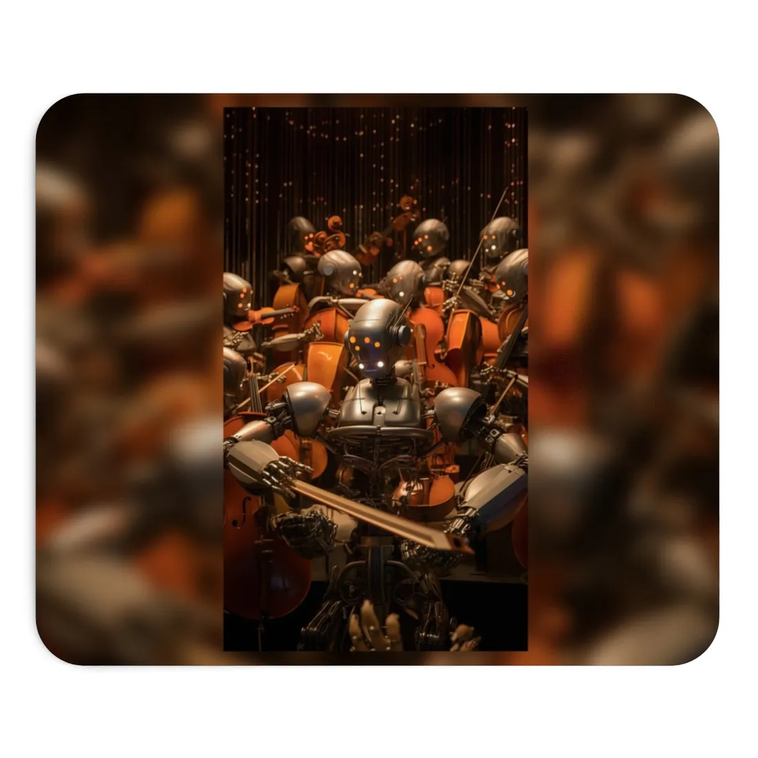 Robot Symphony: A Celestial Concert of Sentient Robots - Mouse Pad