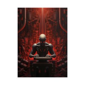 Robot Playing Keyboard Poster