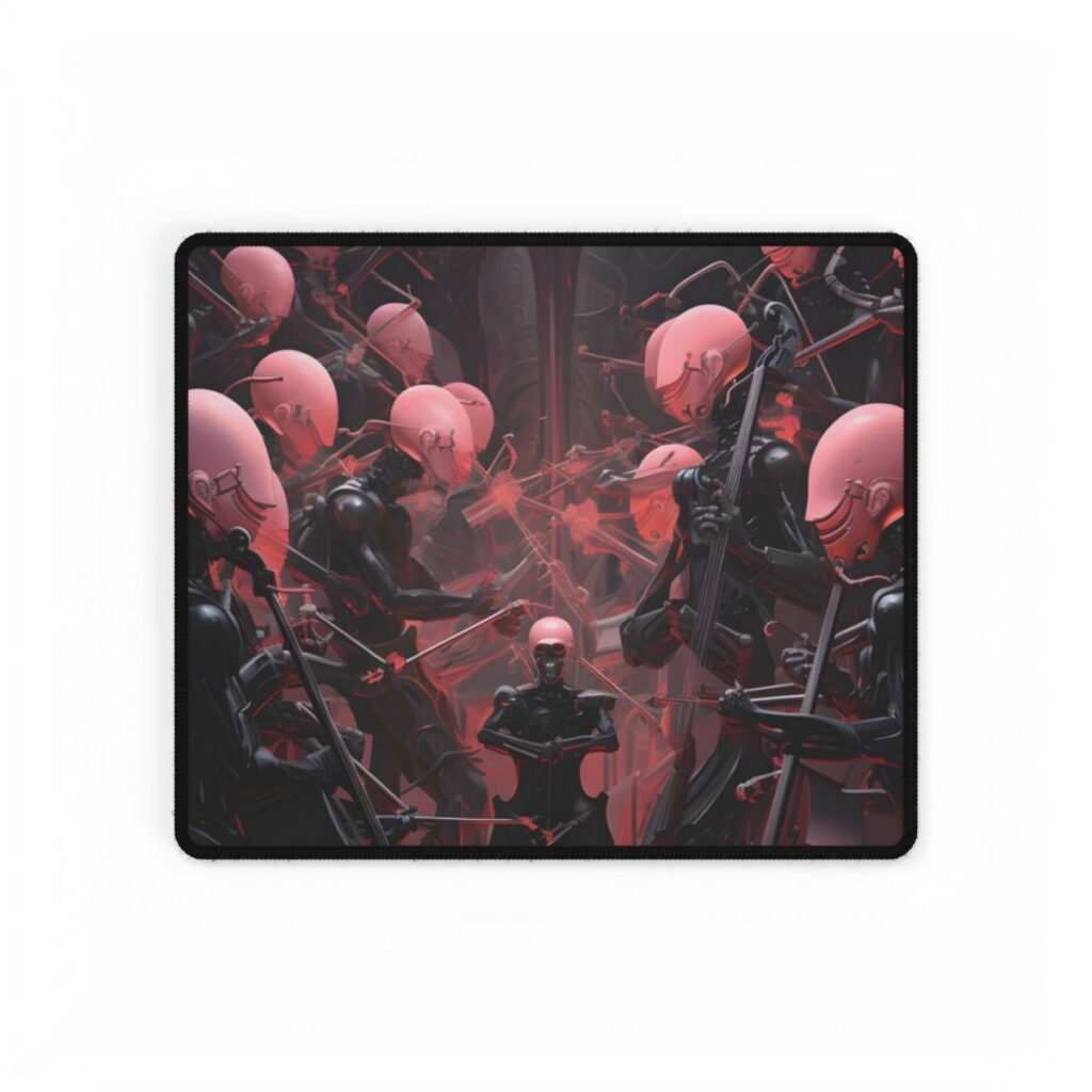 Robot Symphony: A Sentient Orchestra of Robots in Harmony - Desk Mat