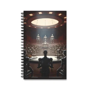 Robots in Domed Hall Spiral Notebook