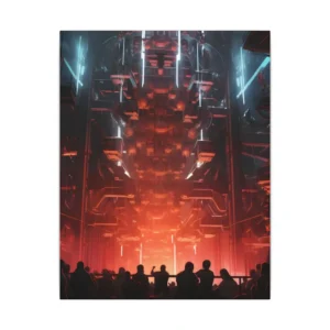 Crowd Facing Sci-Fi Machine Canvas Print
