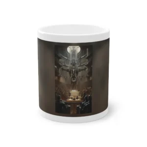 Robots Watching a Crowded Hall Mug