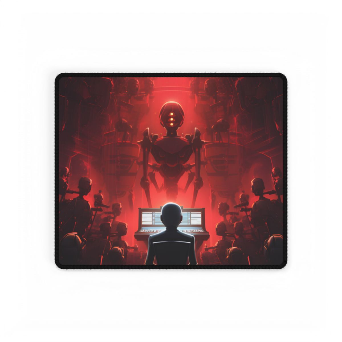 Robot Symphony: Futuristic Music Art - Desk Mat