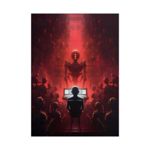 Robot Orchestra in Red Light Poster
