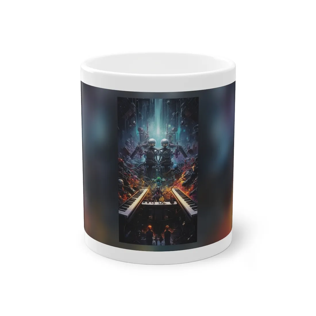 Robot Symphony Harmony: Mechanical Music Performance - Mug