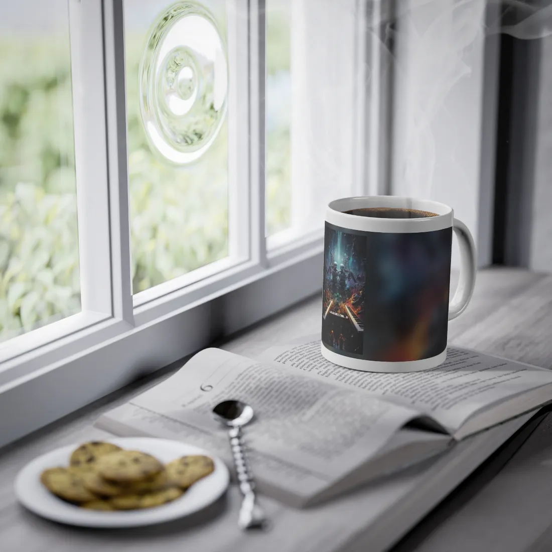 Robot Symphony Harmony: Mechanical Music Performance - Mug