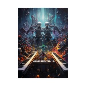 Robots Playing Piano Poster