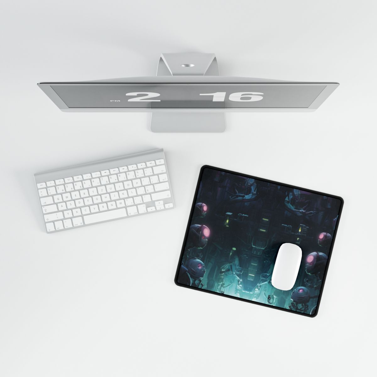 Robot Symphony: Harmony of Human and Technological Collaboration - Desk Mat