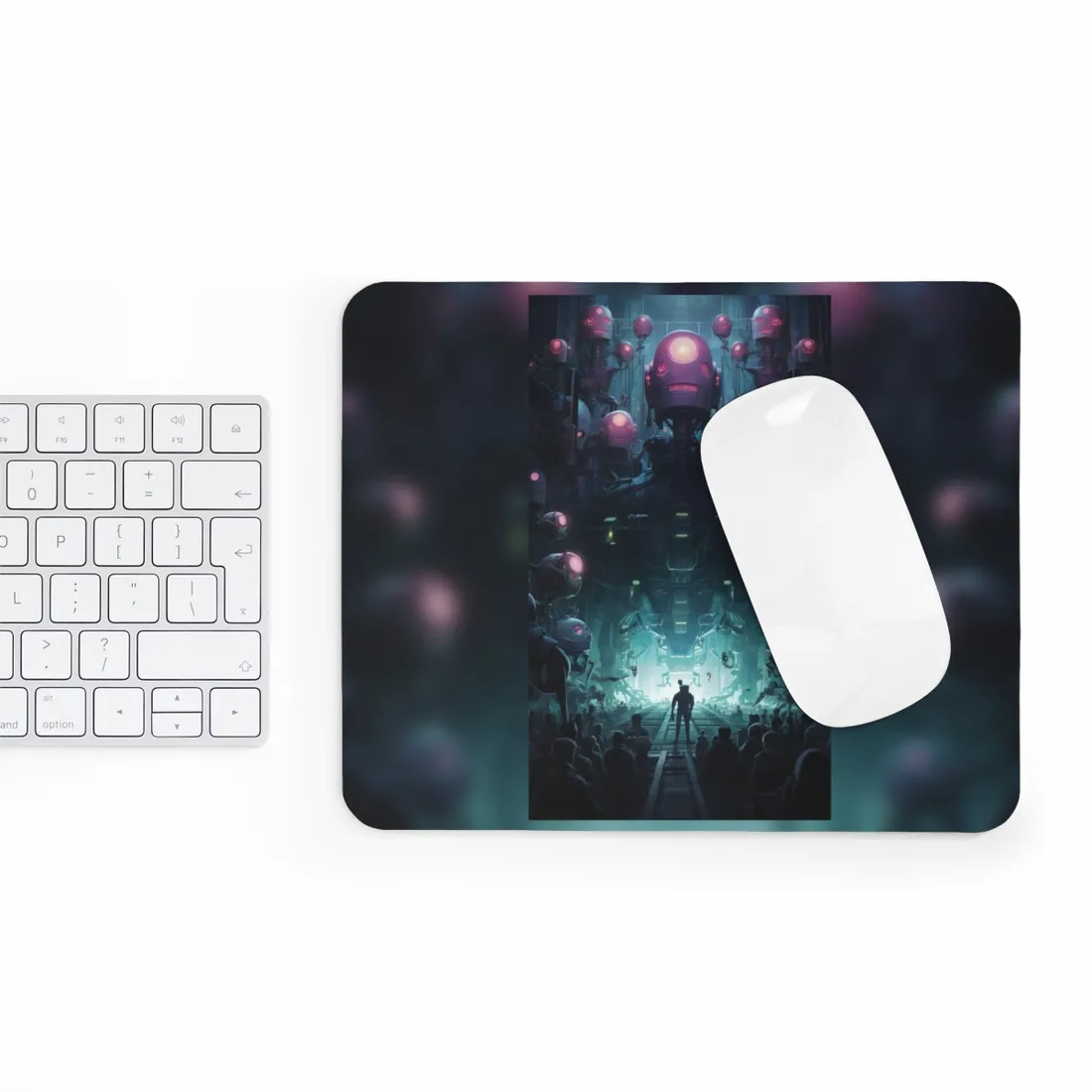 Robot Symphony: Harmony of Human and Technological Collaboration - Mouse Pad