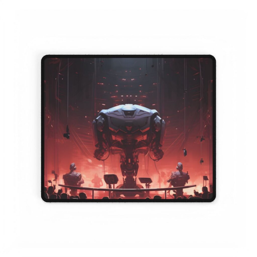 Robot Symphony: Mechanical Music Performance Art - Desk Mat