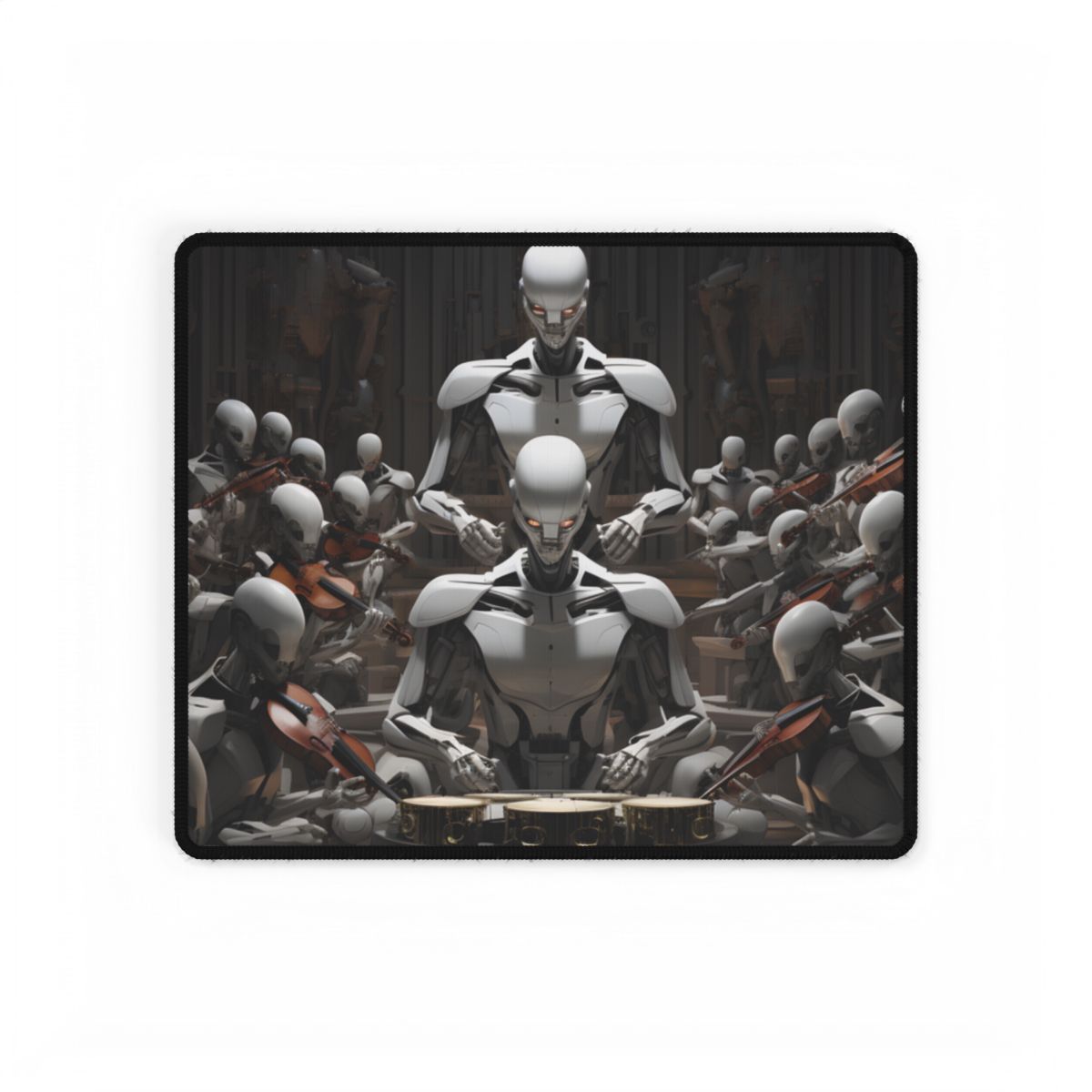 Robot Symphony: Sentient Robots in Harmony - Desk Mat