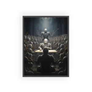 Robotic Orchestra Conductor Framed Poster