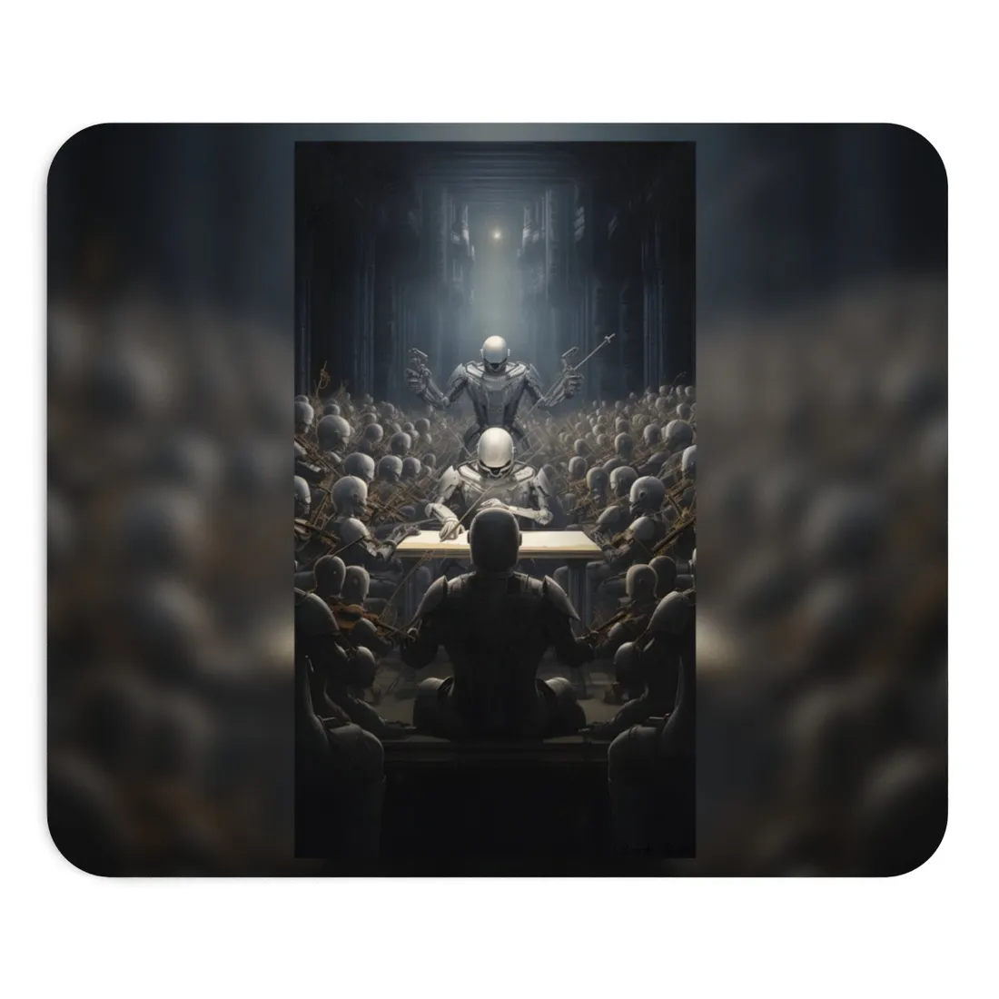 Robot Symphony: Sentient Robots in Musical Harmony - Mouse Pad