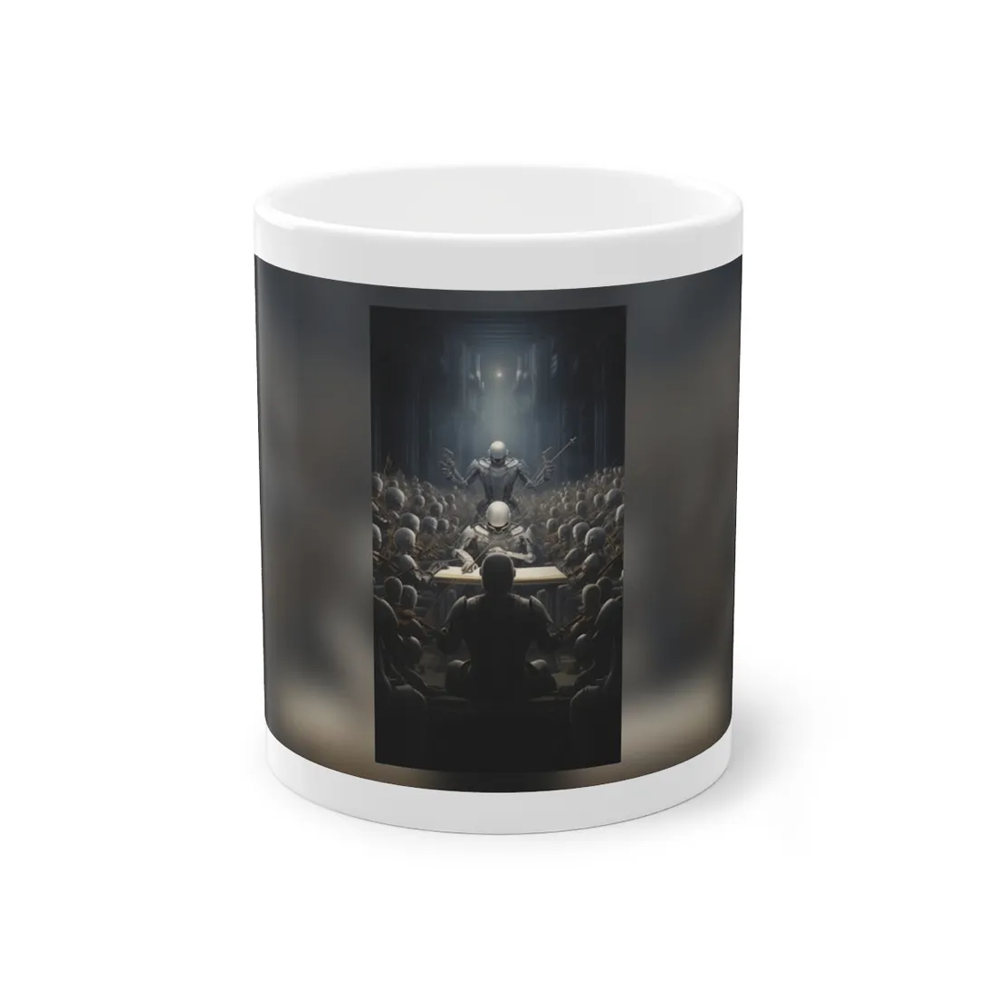 Robot Symphony: Sentient Robots in Musical Harmony - Mug