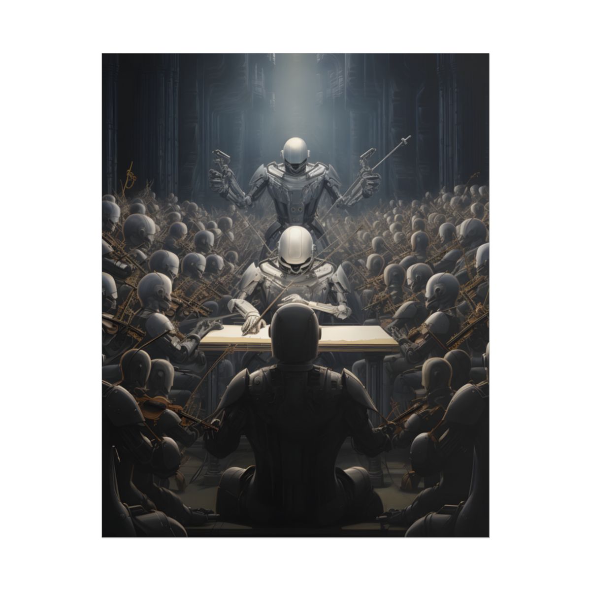 Robot Symphony: Sentient Robots in Musical Harmony - Poster