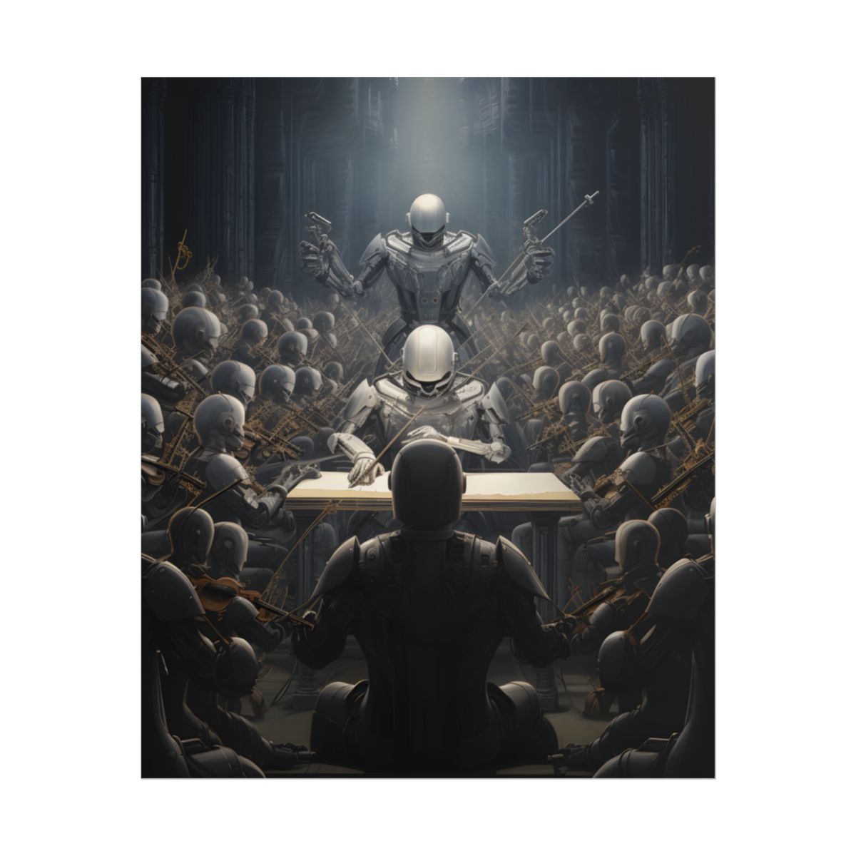 Robot Symphony: Sentient Robots in Musical Harmony - Poster