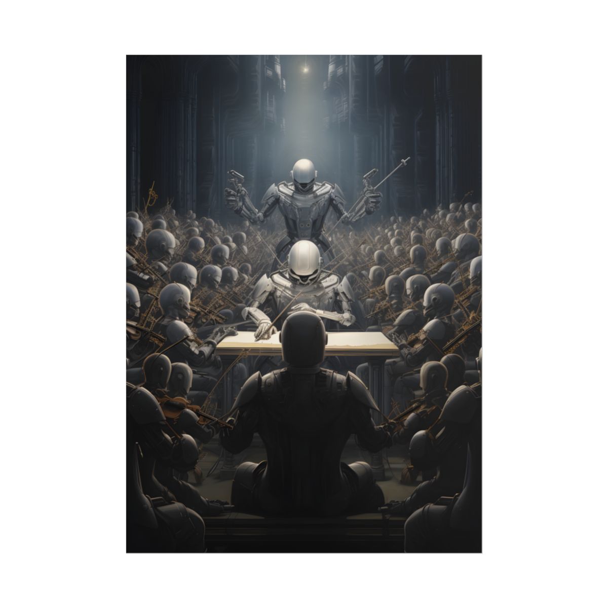 Robot Symphony: Sentient Robots in Musical Harmony - Poster